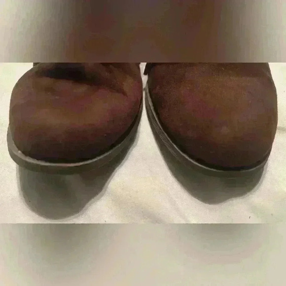 brown lace up wedge heeled boots - Picture 4 of 6